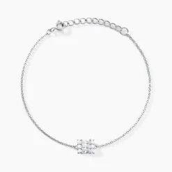 Histoire d'Or Bracelet Baroque Party Argent Blanc Oxyde De Zirconium Sale