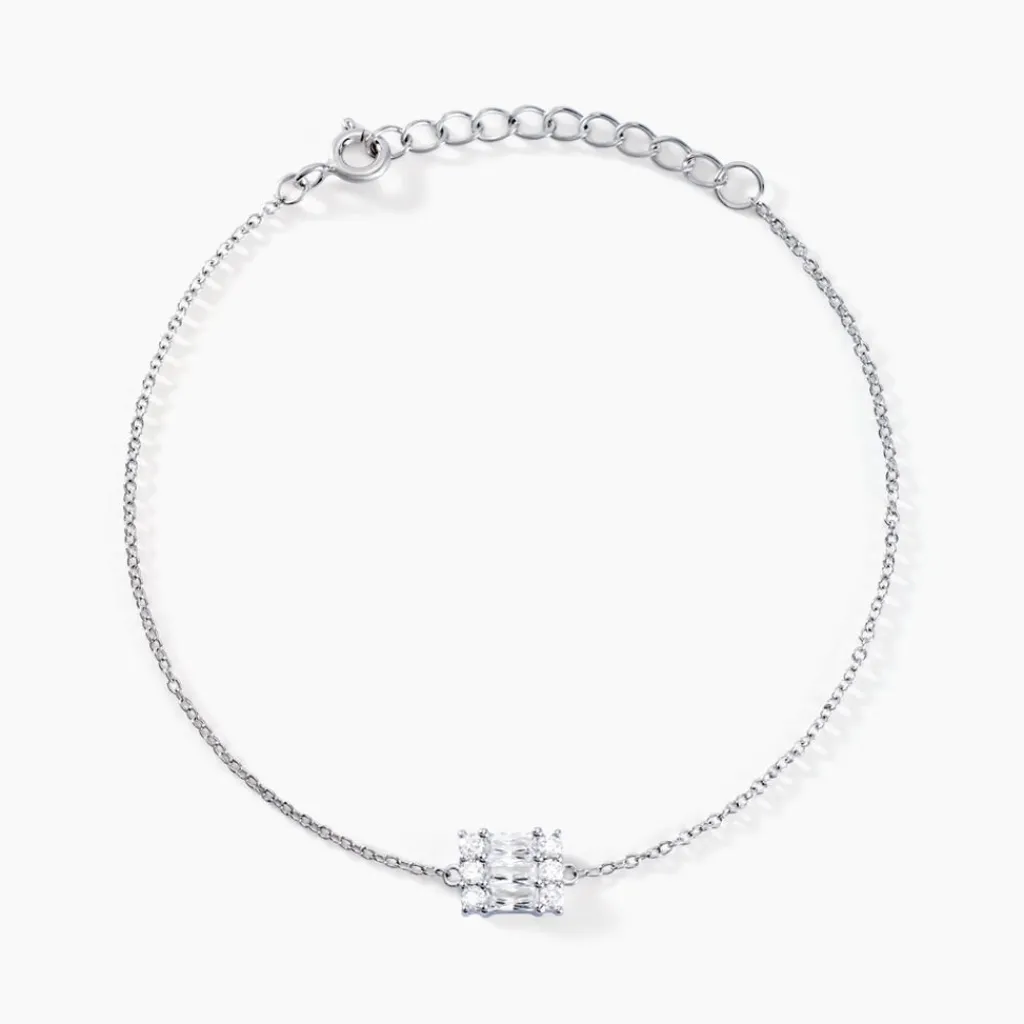 Histoire d'Or Bracelet Baroque Party Argent Blanc Oxyde De Zirconium Sale