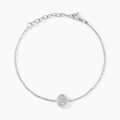 Histoire d'Or Bracelet Baroque Party Argent Blanc Oxyde De Zirconium Hot