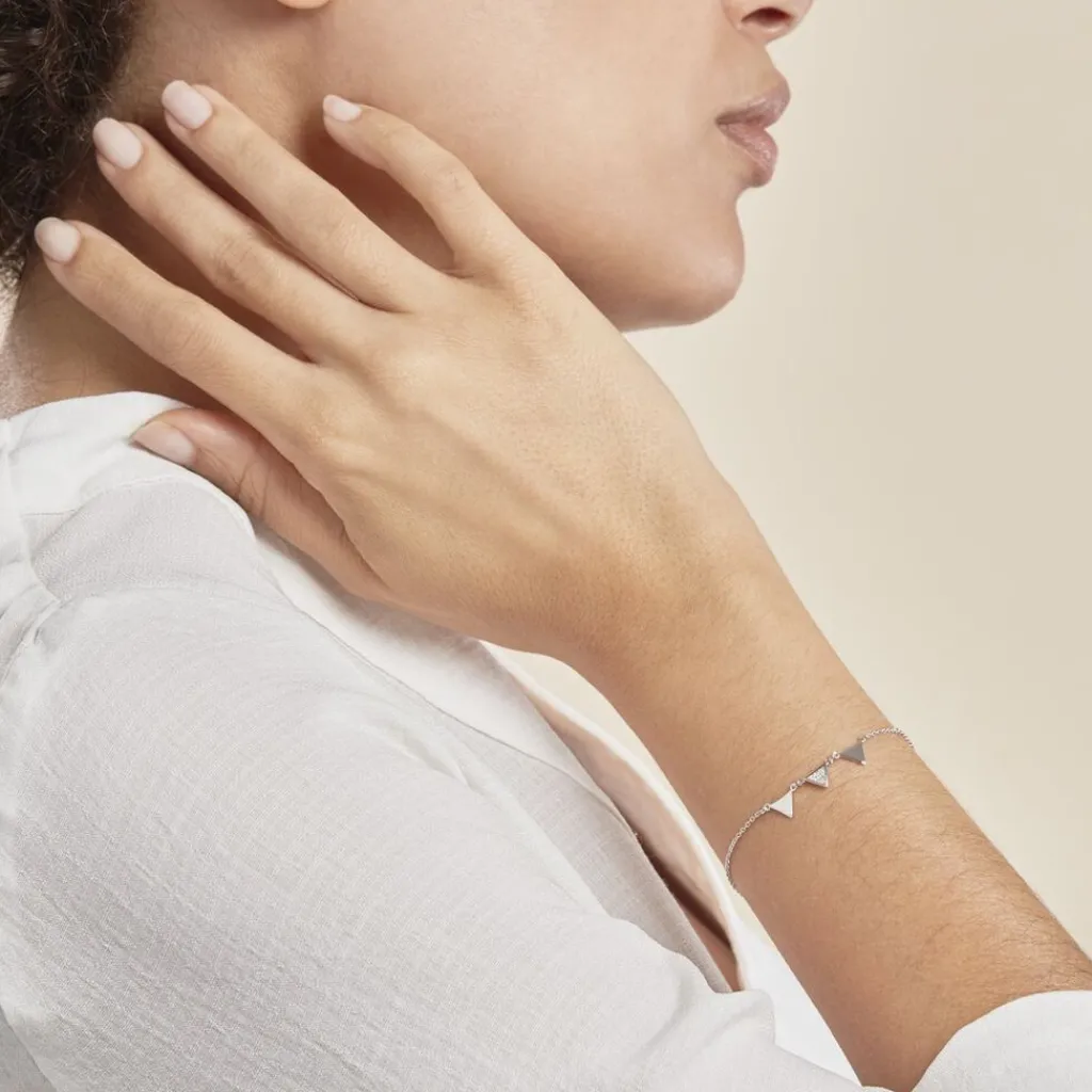 Histoire d'Or Bracelet Bartoumieu Argent Blanc Oxyde De Zirconium Clearance