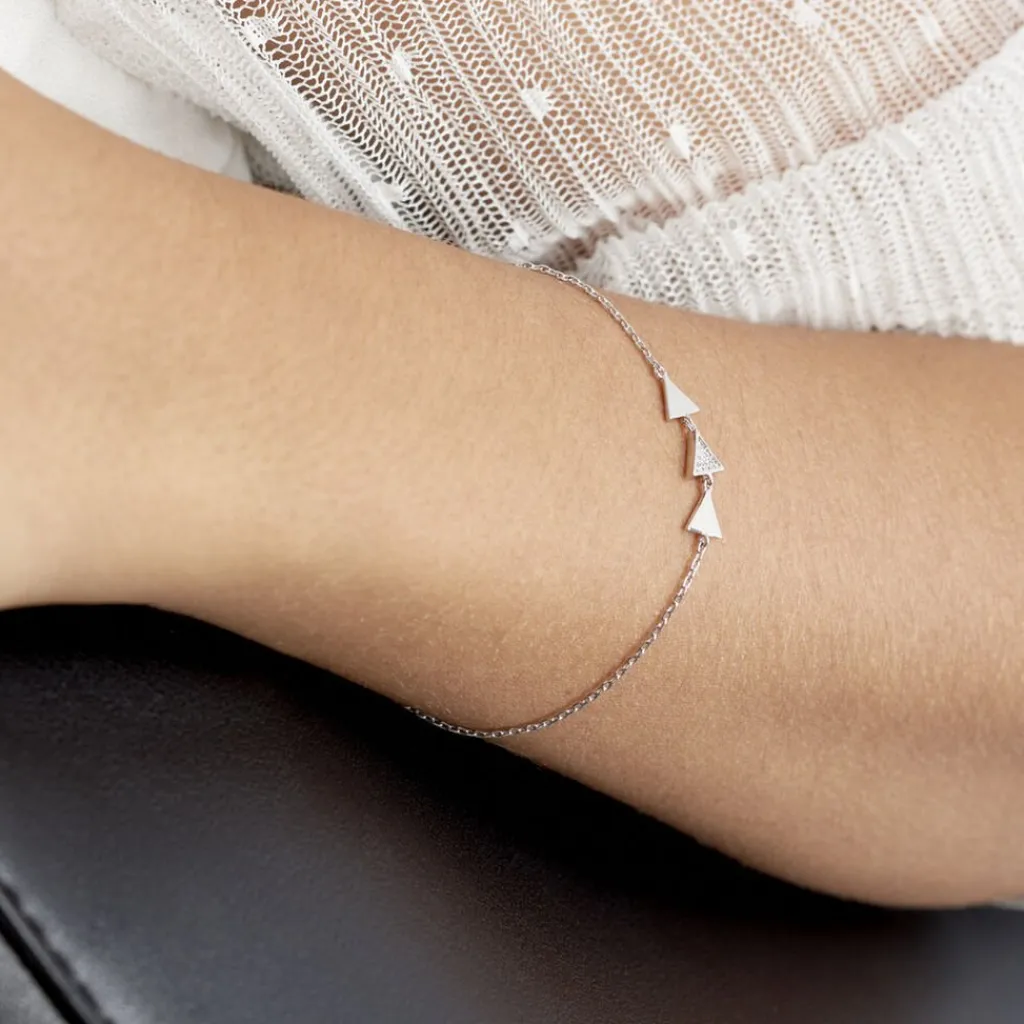 Histoire d'Or Bracelet Bartoumieu Argent Blanc Oxyde De Zirconium Clearance