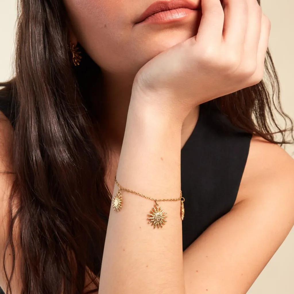 Histoire d'Or Bracelet Bastia Acier Jaune New