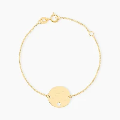 Histoire d'Or Bracelet Benedicte Message Or Jaune Discount
