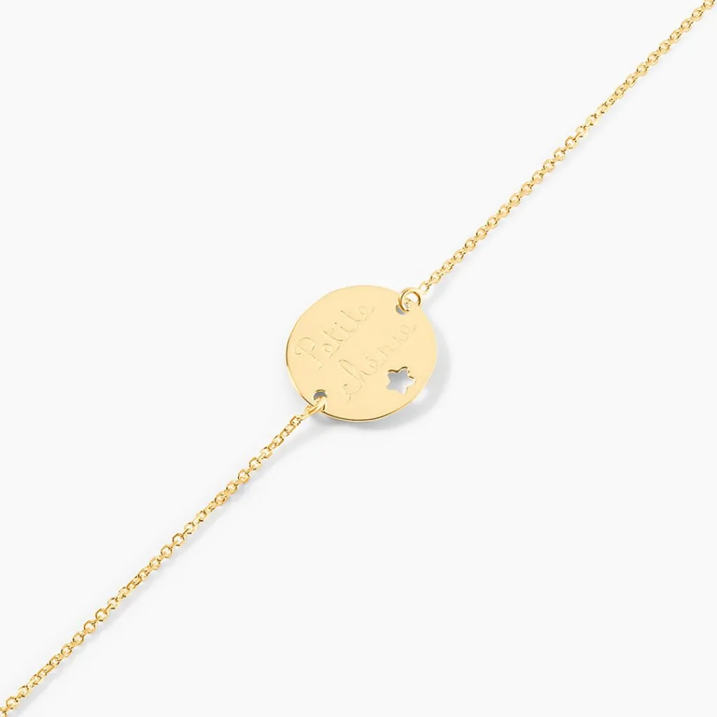 Histoire d'Or Bracelet Benedicte Message Or Jaune Discount