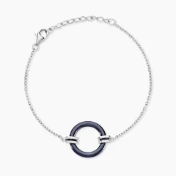 Histoire d'Or Bracelet Bertillianne Argent Blanc Céramique Et Oxyde De Zirconium Best