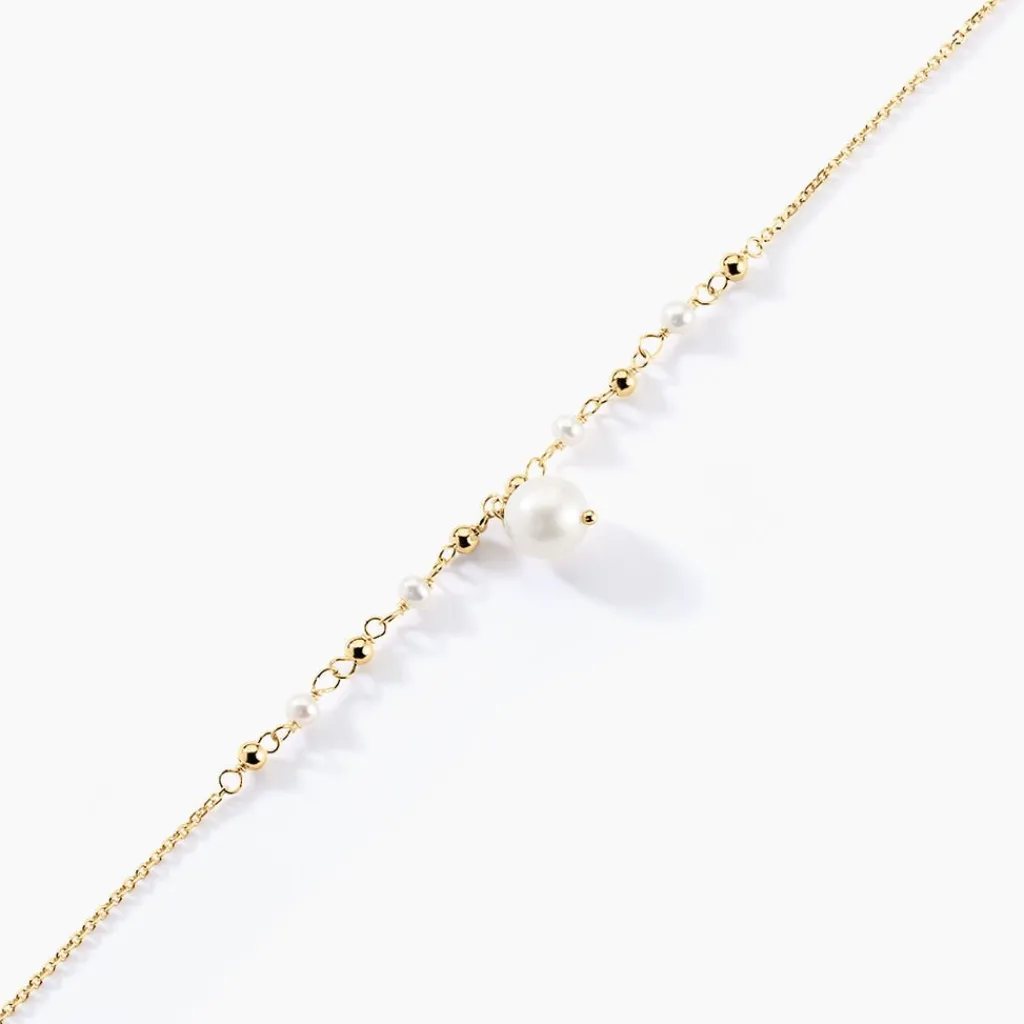 Histoire d'Or Bracelet Bindy Or Jaune Perle De Culture New