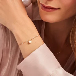 Histoire d'Or Bracelet Bindy Or Jaune Perle De Culture New