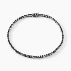 Histoire d'Or Bracelet Black Diamond Or Blanc Diamant Noirs Clearance