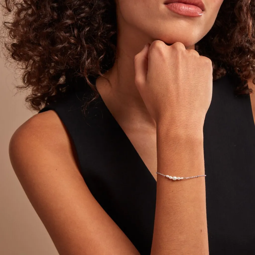 Histoire d'Or Bracelet Blaine Argent Blanc Perle De Culture Clearance