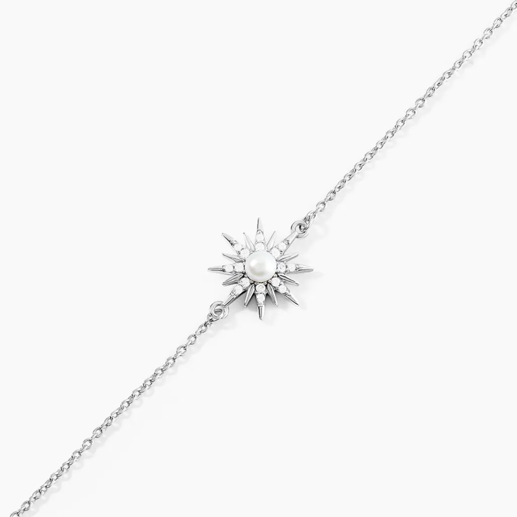 Histoire d'Or Bracelet Blanca Argent Blanc Perle De Culture