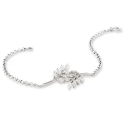 Histoire d'Or Bracelet Ble Argent Blanc Oxyde De Zirconium Hot