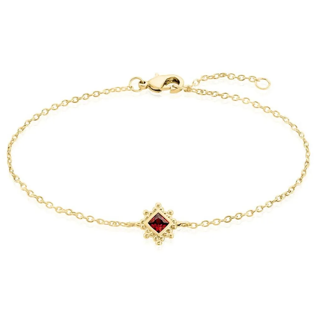 Histoire d'Or Bracelet Bobbie Plaqué Or Jaune Oxyde De Zirconium Discount