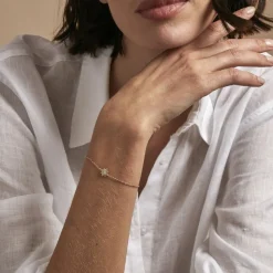 Histoire d'Or Bracelet Bobbie Plaqué Or Jaune Oxyde De Zirconium Best