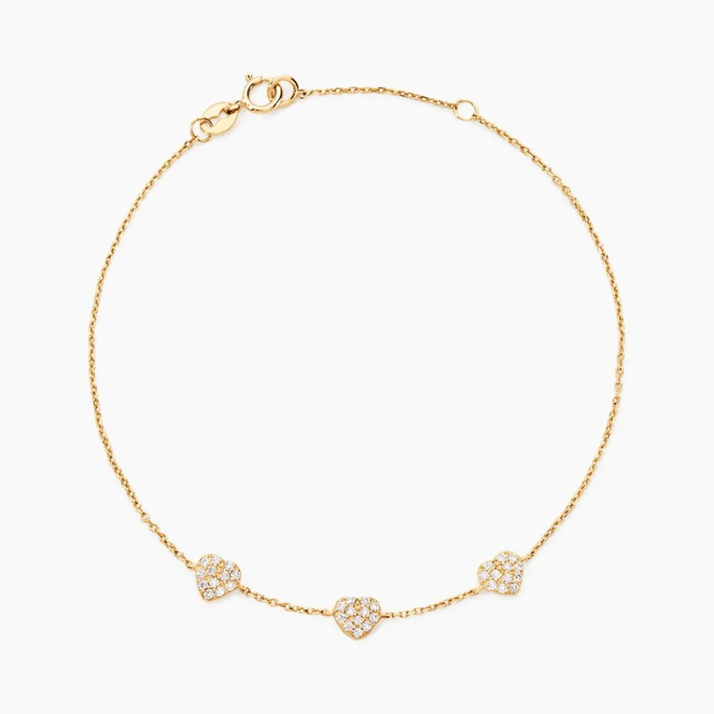 Histoire d'Or Bracelet Bomb Lover Or Jaune Oxyde De Zirconium Outlet