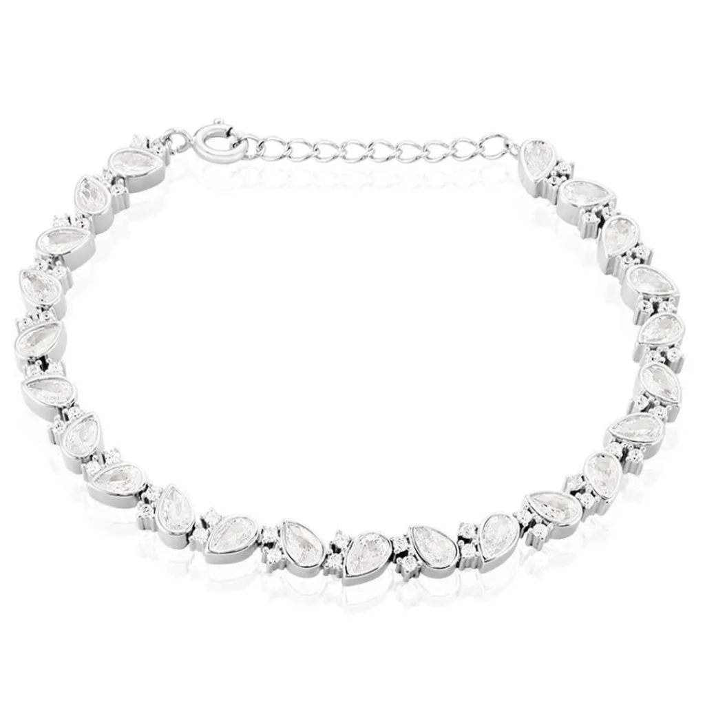 Histoire d'Or Bracelet Brogan Argent Blanc Oxyde De Zirconium