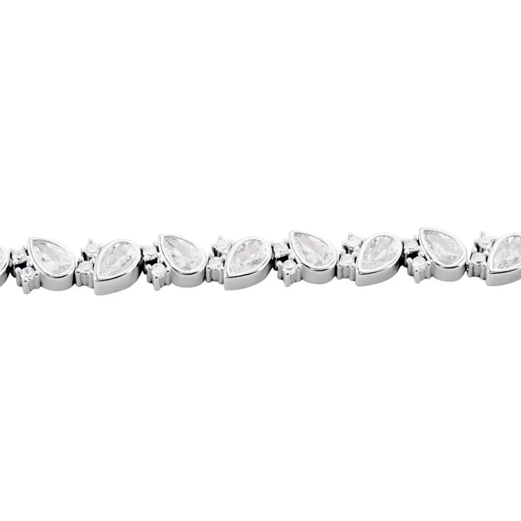 Histoire d'Or Bracelet Brogan Argent Blanc Oxyde De Zirconium