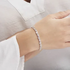 Histoire d'Or Bracelet Brogan Argent Blanc Oxyde De Zirconium