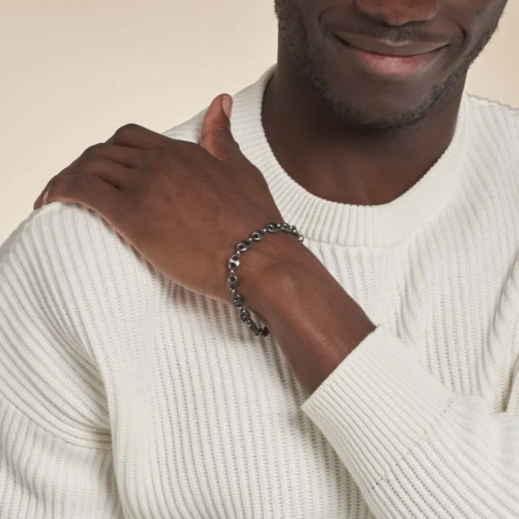 Histoire d'Or Bracelet Cadia Antique Acier Noir