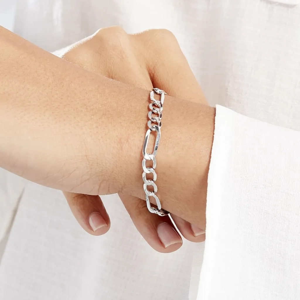 Histoire d'Or Bracelet Cameo Alternee 1/3 Or Blanc Hot