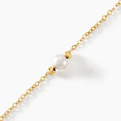 Histoire d'Or Bracelet Cannelle Or Jaune Perle De Culture Best