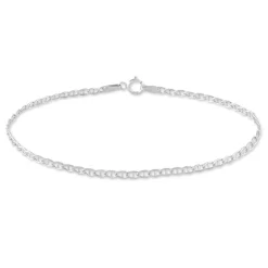 Histoire d'Or Bracelet Capucin Or Blanc Maille Marine Plate Online