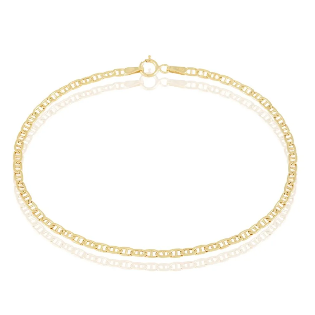 Histoire d'Or Bracelet Capucin Or Jaune Maille Marine Plate Online