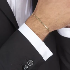 Histoire d'Or Bracelet Capucin Maille Marine Plate or jaune Hot