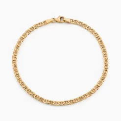 Histoire d'Or Bracelet Capucin Maille Marine Plate or jaune