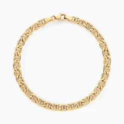 Histoire d'Or Bracelet Capucin Or Jaune Maille Marine Plate Hot