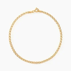 Histoire d'Or Bracelet Capucin Maille Marine Plate or jaune