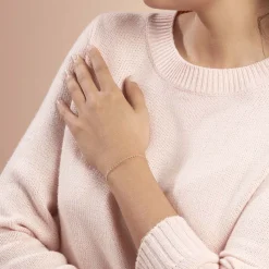 Histoire d'Or Bracelet Capucin Maille Marine Plate or jaune