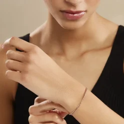 Histoire d'Or Bracelet Capucin Or Rose Maille Marine Plate or jaune