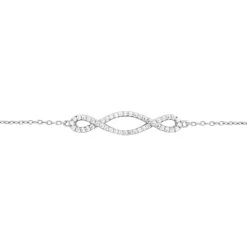 Histoire d'Or Bracelet Carla Argent Blanc Oxyde De Zirconium New