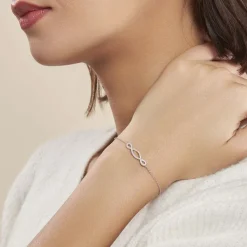 Histoire d'Or Bracelet Carla Argent Blanc Oxyde De Zirconium New