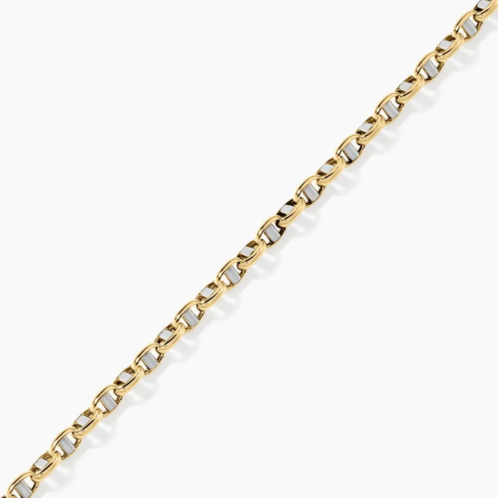 Histoire d'Or Bracelet Carlo Or Bicolore Maille Marine Ronde Hot
