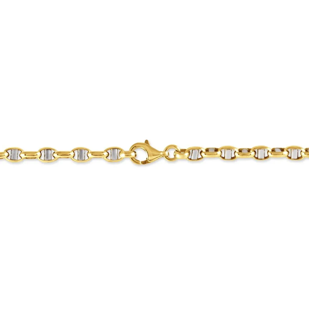 Histoire d'Or Bracelet Carlo Or Bicolore Maille Marine Ronde Hot