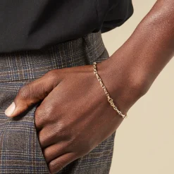 Histoire d'Or Bracelet Carlo Or Bicolore Maille Marine Ronde