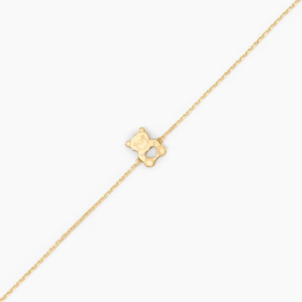 Histoire d'Or Bracelet Carmin Ourson Or Jaune New