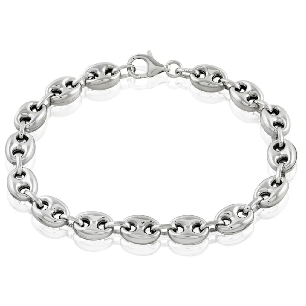 Histoire d'Or Bracelet Carrus Maille Grain De Cafe Argent Blanc Online
