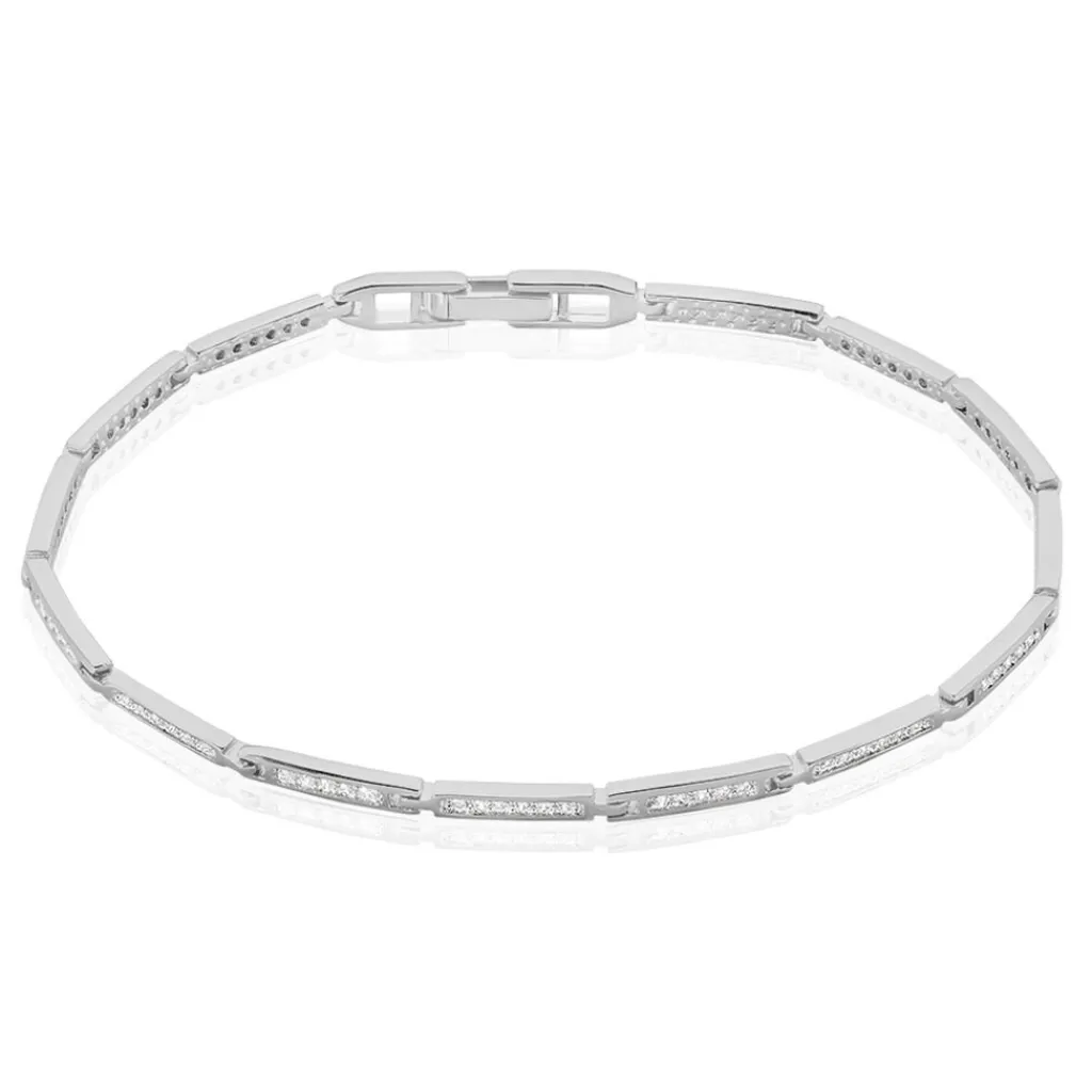 Histoire d'Or Bracelet Celoni Argent Blanc Oxyde De Zirconium New