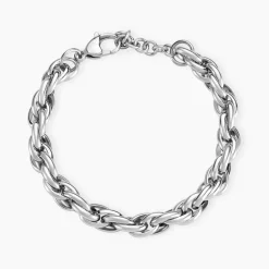 Histoire d'Or Bracelet Chaine Epaisse Dusty acier blanc Outlet