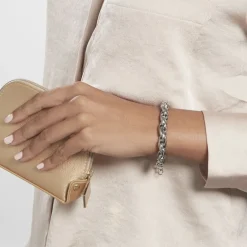 Histoire d'Or Bracelet Chaine Epaisse Dusty acier blanc Outlet