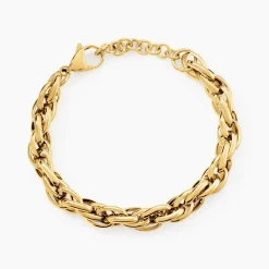 Histoire d'Or Bracelet Chaine Epaisse Acier Dore Dusty acier doré Hot