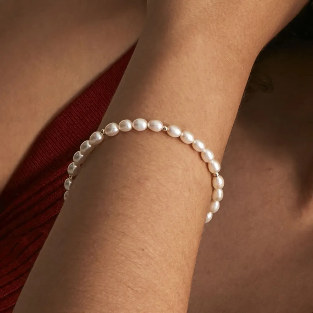 Histoire d'Or Bracelet Ciriola Or Jaune Perle De Culture Online