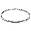 Histoire d'Or Bracelet Clement Acier Blanc Oxyde De Zirconium New