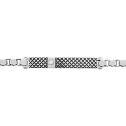 Histoire d'Or Bracelet Clement Acier Blanc Oxyde De Zirconium New