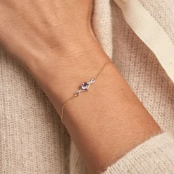 Histoire d'Or Bracelet Clothilde Or Jaune Améthyste Oxyde De Zirconium or jaune améthyste violet Best