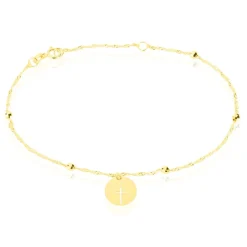 Histoire d'Or Bracelet Cobeia Croix Maille Forçat Or Jaune Sale