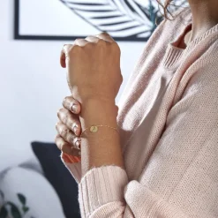 Histoire d'Or Bracelet Cobeia Croix Maille Forçat Or Jaune Sale