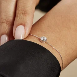 Histoire d'Or Bracelet Columbine De Zirconium Blanc or blanc oxyde Best